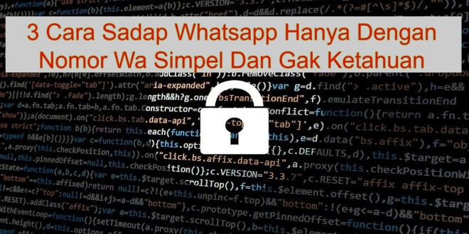 Cara Sadap Whatsapp Hanya Dengan Nomor WA Simpel dan Gak Ketahuan