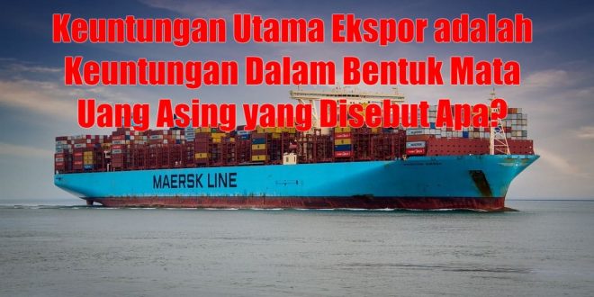 Keuntungan utama ekspor adalah keuntungan dalam bentuk mata uang asing yang disebut