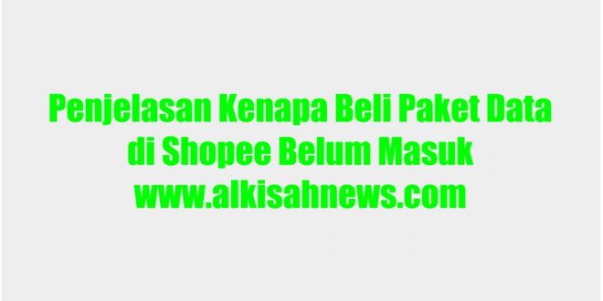 Penjelasan Kenapa Beli Paket Data di Shopee Belum Masuk