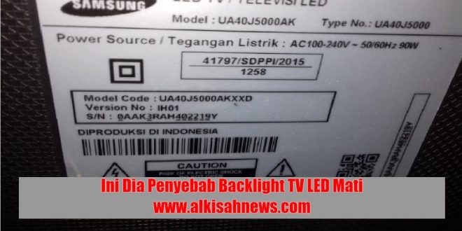 Penyebab Backlight TV LED Mati