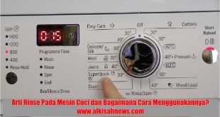 Arti Rinse Pada Mesin Cuci