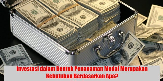 Investasi dalam Bentuk Penanaman Modal Merupakan Kebutuhan Berdasarkan Apa