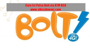 Cara Isi Pulsa Bolt via ATM BCA