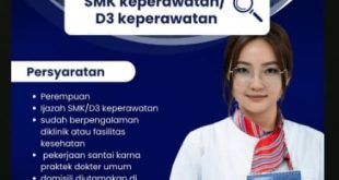 Lowongan Kerja Tenaga Keperawatan di Praktik Dokter Umum