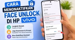 Cara menonaktifkan Face Unlock di HP VIVO melalui pengaturan keamanan dan privasi